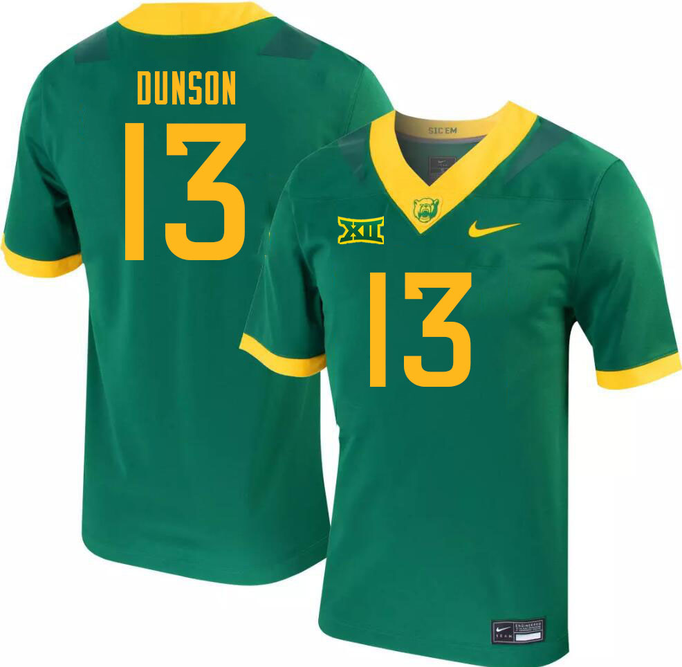 Men-Youth #13 Isaiah Dunson Baylor Bears 2023 College Football Jerseys Stitched Sale-Green
